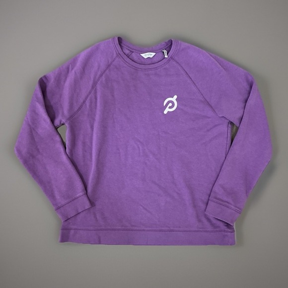 Peloton Sweatshirt Pullover Purple Crew Neck Activewear Logo Top XL - Picture 1 of 5